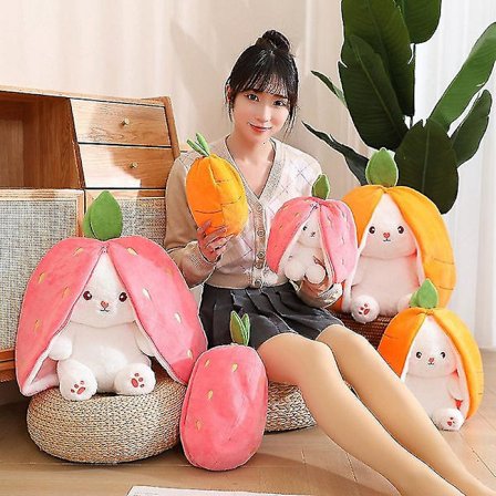 Kaniner Muppleksaker Vendelige gulerødder Jordbær Kaninpude Plyslegetøjsdukke Til drenge Piger Gaver