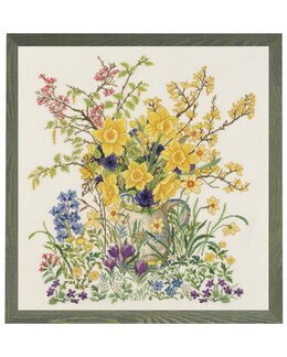 Broderikit Billede Påskeliljebuket - Rosenstand