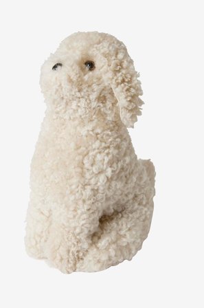 Skinnwille - Snowy i fårskinn Curly - Vit - Mjukisdjur - Från Homeroom
