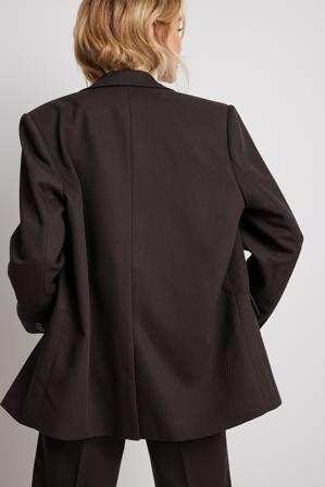 NA-KD Blazer oversize en sergé - Sets - Brun - EU 36