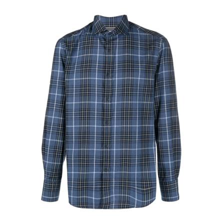 Brunello Cucinelli, Casual Shirts Blauw, Heren, Maat:S