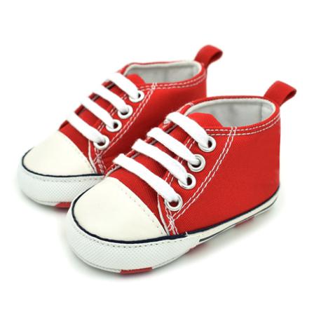 Baby Toddler Canvas Sneakers Spädbarn Lace Up Flats Skor Barn