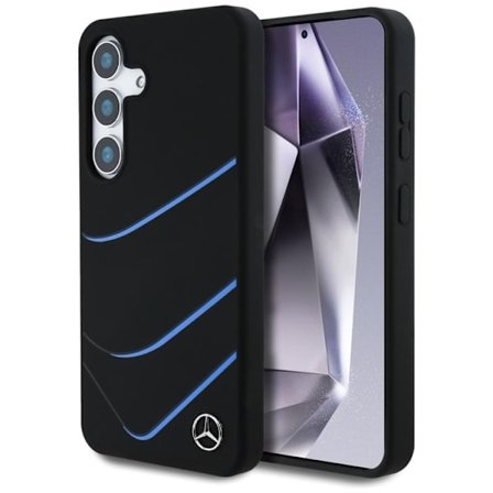 Mercedes telefontaske til Galaxy S25 MagSafe silikone kontrastkurver