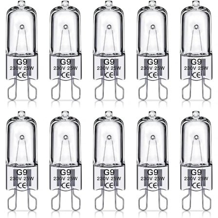 G9 Halogeenilamput 25W, 230V, 10 kpl 25W