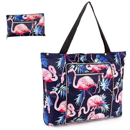 Strandtaske dame badetaske sammenfoldelig toilettaske med lynlås vandtæt letvægts slidstærk stilfuld