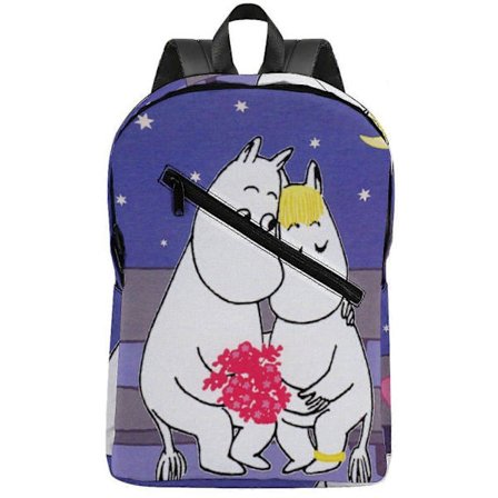 a10230 Mummi Forelsket Tegneserie Ergonomisk 300D PU Skolesekk med Pustende Polstring og Sikkert Laptoprom m10230