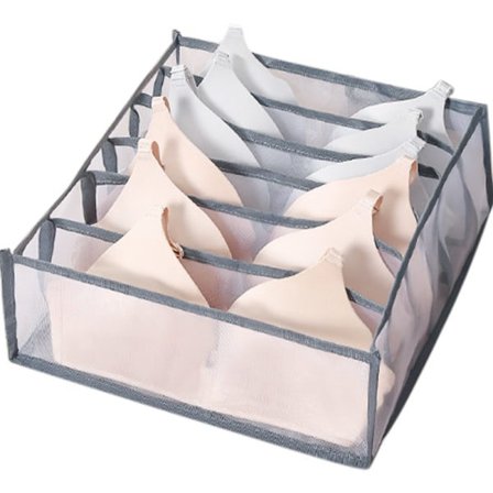 IC Underklädesförvaring BH-organisatör Byrå Garderob 6 Fack Grå