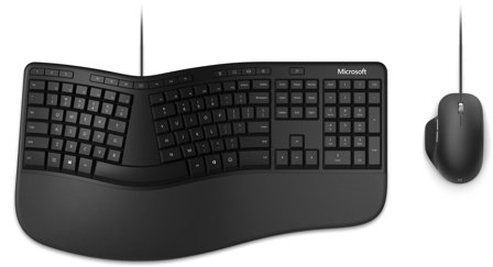 Microsoft Ergonomic Desktop - tastatur- og mussett - Tysk - svart