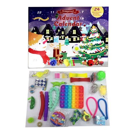 24 Dages/ Sæt Fidget Legetøj Jule Adventskalenderpakke Anti Stress Legetøjssæt Stressaflastning Figet Legetøj Blind Box Børns Julegave