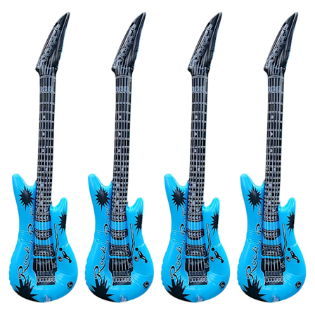 Suuri puhallettava kitara, lasten lelu, naamiaisasu, juhlatarvikkeet, lasten simuloitu puhallettava soitin, 4 kpl G