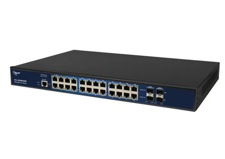 ALLNET Switch full managed 24 Port Gigabit / 24x LAN / 4x SFP / Lüfterlos / 19 / ALL-SG8626M