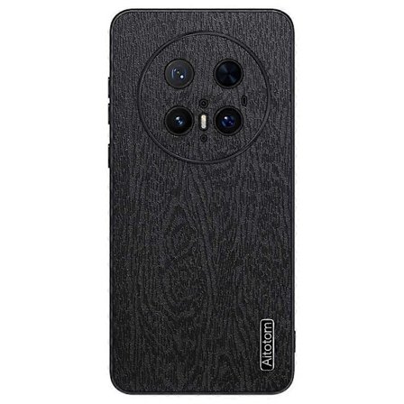 Skal för Huawei Mate 70 Pro Plus(+)/Mate 70 Pro Trästruktur PU Läderbelagd PC TPU Telefonskal