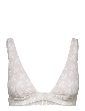 Triangle Fixed Rp Print Swimwear Bikinis Bikini Tops Triangle Bikinitops White Tommy Hilfiger