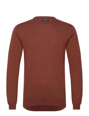 Margrate Tops Knitwear Round Necks Brown Matinique