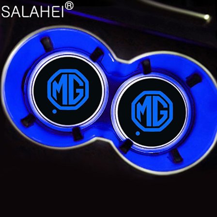 2 st LED Färgstarka Bil Vattenkopp Hållare Lampor Flaska Dryck Underlägg Mattor För Mg Zs Gs 5 Gundam 350 Delar Tf Gt 6 Tillbehör| |