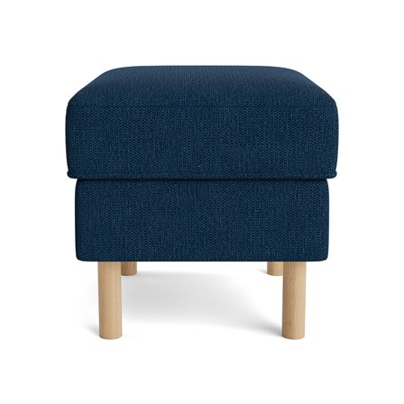 Lumo Puf Aragon Blå - Praktisk Fodskammel / Skammel - Holdbart Design - 52x46x43cm