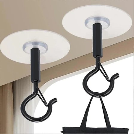 Selvklæbende loftskroge, 4-pak Superstærke selvklæbende kroge til hængende planter, lamper, vindspil, lanterner, stærke uden boring udendørs (FMY.....