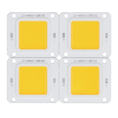 4 stk. COB LED-chip 3200K 60W 30-34V Varm hvid lyskilde til DIY spot downlight loftslampe