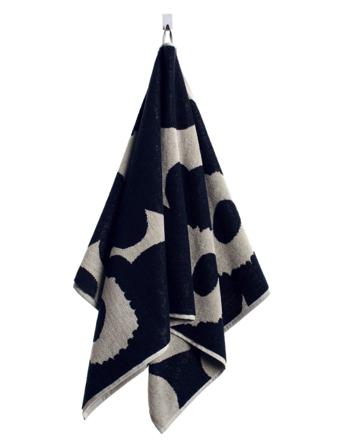 Unikko Hand Towel 50X70 Cm Home Textiles Bathroom Textiles Towels & Bath Towels Musta Marimekko Home