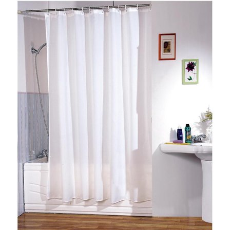 Duschdraperi Polyester Vit 180 X 200 cm