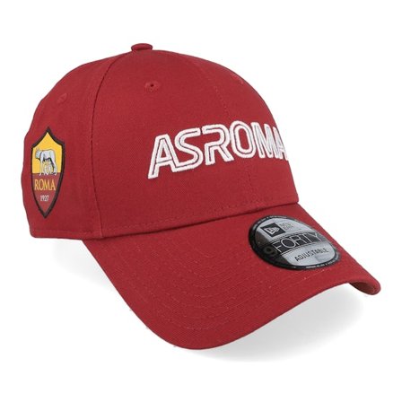 New Era - Rojo adjustable Gorra - AS Roma Wordmark 9FORTY Red Adjustable @ Hatstore