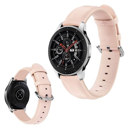 Samsung Galaxy Watch (46mm) äkta läder klockarmband - rosa
