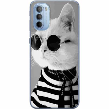 Motorola Moto G31 Mjukt Skal - Fancy Cat