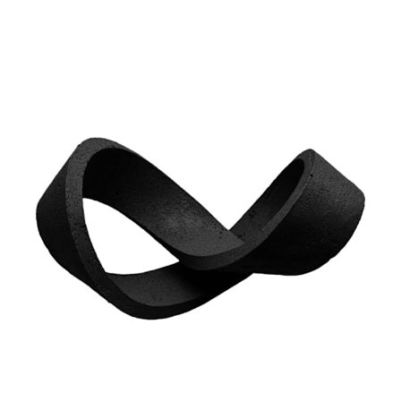 Sort polyresin dekorativ knude, 30x17x17 cm