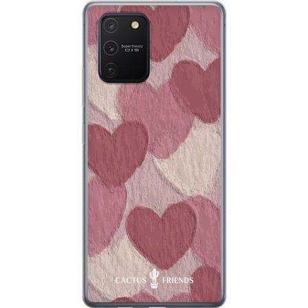 Kompatibel Mobilcover til Samsung Samsung Galaxy S10 Lite Cactus and Friends - Blush Paper Hearts