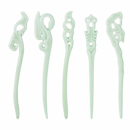 Naturliga Håraccessoarer i Trä, Elegant Design med Retro Snidade Mönster för Speciella Tillfällen och Vardagsbruk, En Unik Gåva till Honom (5 st)