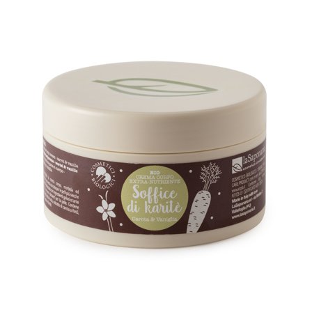 LA SAPONARIA Crema corpo nutriente Carota e Vaniglia - Soffice di Karitè 180ml - Crema Corpo