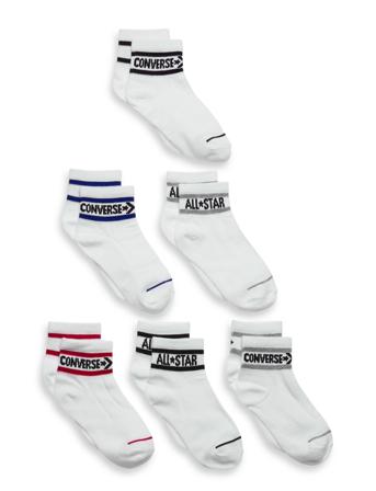 Wordmark Crew 6Pk Socks & Tights Socks Valkoinen Converse
