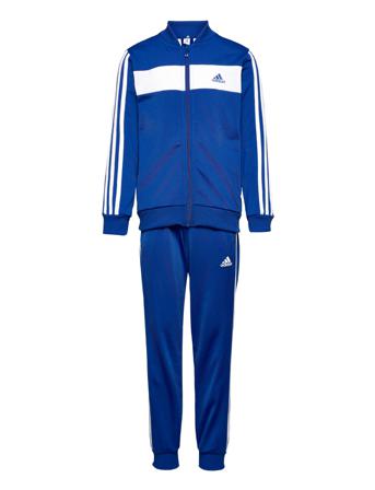 Essentials 3-Stripes Shiny Tracksuit Sets Tracksuits Blå Adidas Performance