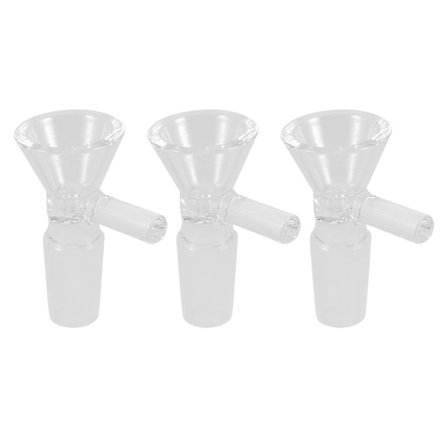3 st Glas trattar 14 mm Glas trattaradapter Manuell Klar Diskställ Klar Glas tratt Skål