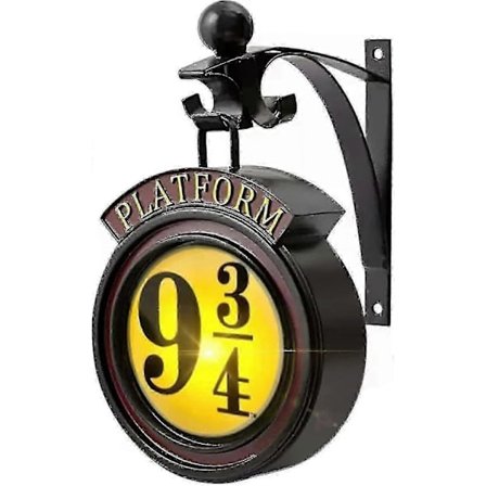 För Harries Potter Hängande 9 3/4 Nattlampa Vintage 9 3/4 Skylt Vägglampa, Gåva För 20-årsjubileum Filmälskare, Hemrumsinredning lucky[D]