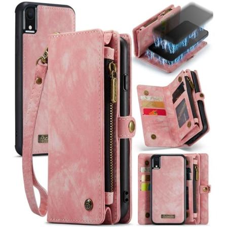 Caseme iPhone XR Pungeetui Aftagelig - Rosa