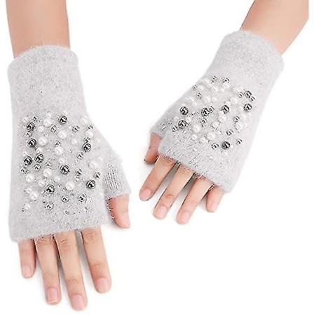 Talvisten tyylikk iden helmikoristeisten neulottujen k sineiden ajaminen kirjoittaminen kirjoittaminen lyhyet sormettomat lapaset 2sarjaa moniv risi