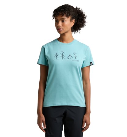 Haglöfs Camp Tee Women Frost Blue - Dame - L