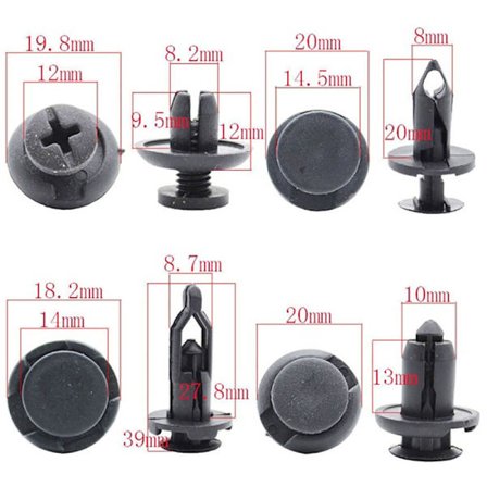 40 stk bil plastnagle støtfanger fender holder feste