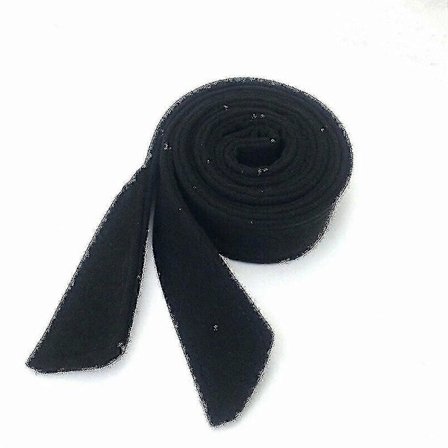 1 stk. Uldent Bælte Jakke Sweater Unisex Klassisk Vintage Faux Uld Bælte Slips 175cm*5cm Til Damer Overfrakke sort