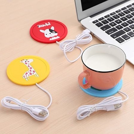 3 PCS Mug Warmer Coasters,Coffee Warmer Mat,USB Cup Warmer for De