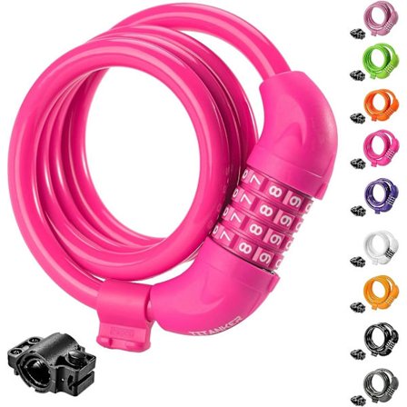 RY-Rose färgkombinationslås ståltråd lås fyrsiffrigt kombinationslås stöldskyddslås för cykel motorcykel mountainbike 40cm