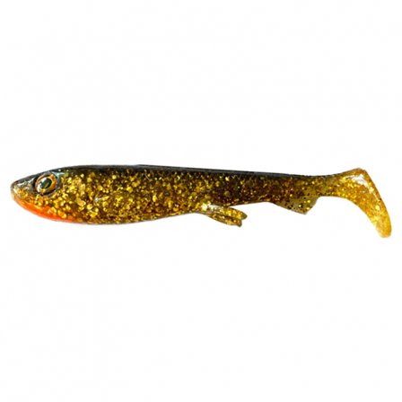 Wolfcreek Shad 11cm, 11g (4-pack) - Golden Black Glitter (UV)