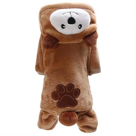 Hundkläder Höst och Vinter Nya Teddy Panda Kattkläder Medium Small Dog Flanell Tjock Stil-L