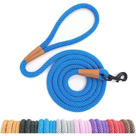 Hundehalsbånd Slip Lead og Snap Hook Leash Flettet Tau Slitesterkt Kjæledyr Sterk Trening Trafikk Gåtur Lead Leash for Store Mellomstore Hunder Liten 