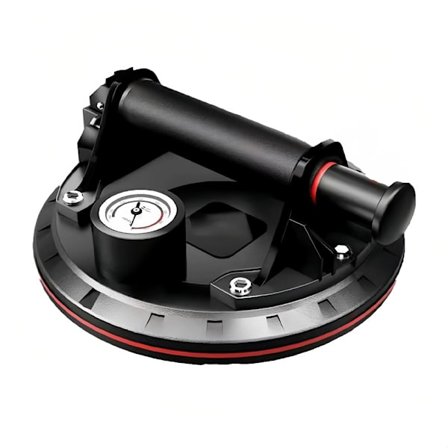 8 tommer kraftig glassugkop med trykmåler, industriel sugekop løfter til glas, vinduer og fliser med bæretaske