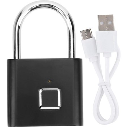 Fingeravtryckslås, smart hänglås, nyckellöst mini-elektroniskt hänglås, bärbart USB-smartlås, hänglåsbåge smartlås, elektroniskt hänglåsdörrlås