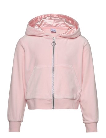 Velour Hoodie Pink Lindex