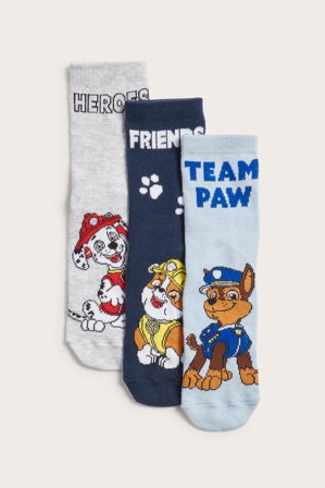 Kappahl | Skarpetki Psi Patrol 3-pak Niebieski 31/33 | Niebieski