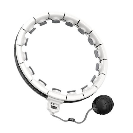 16 knob smart taljeøvelse hoop aftagelig justerbar taljetræningshjul til voksne vægttab hvid